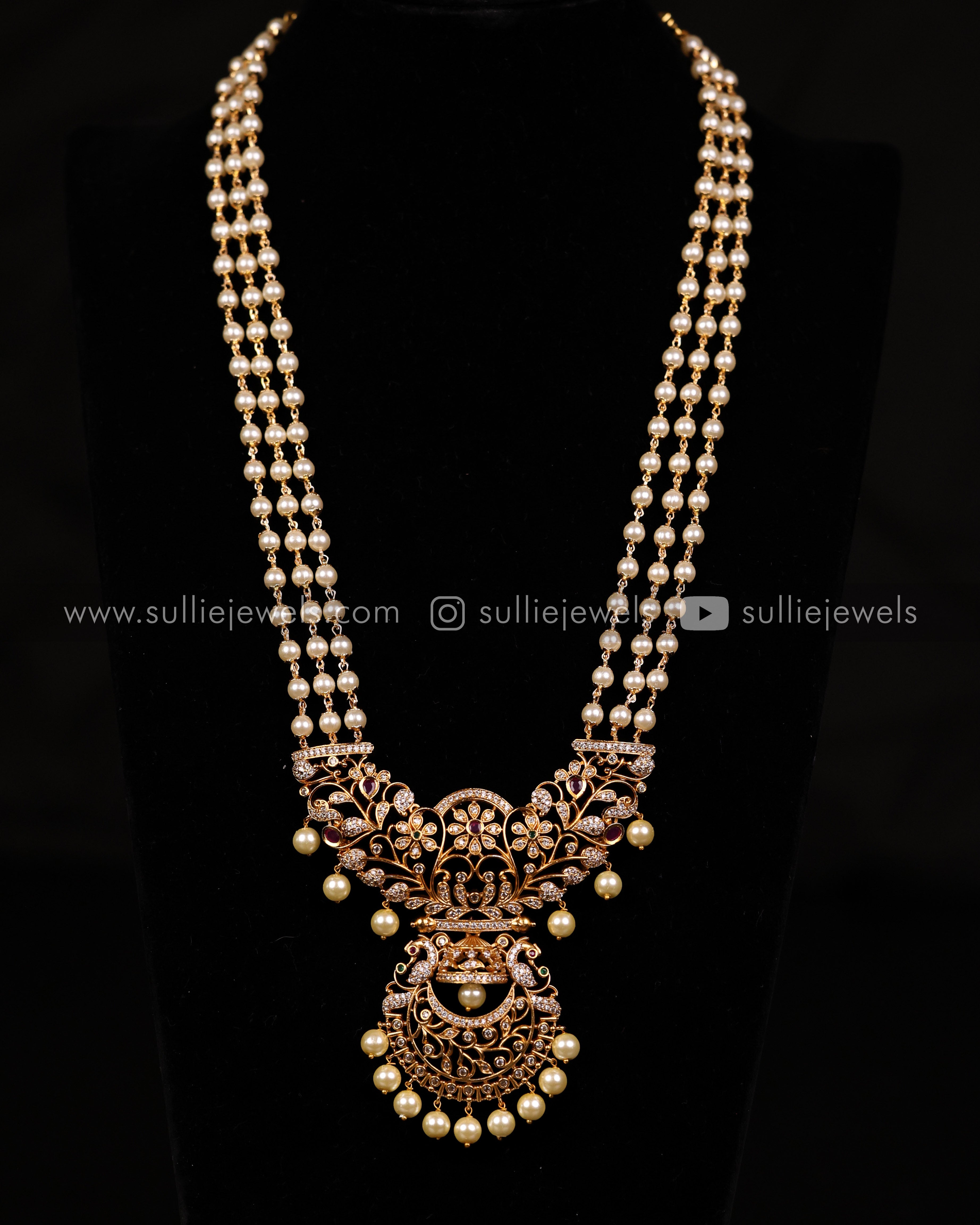 Traditional pearl on sale haram designs