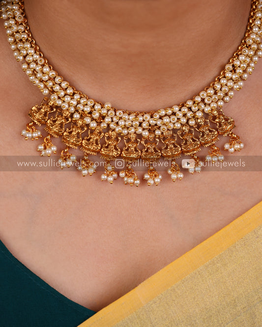 Guttapusalu Lakshmi Necklace Set