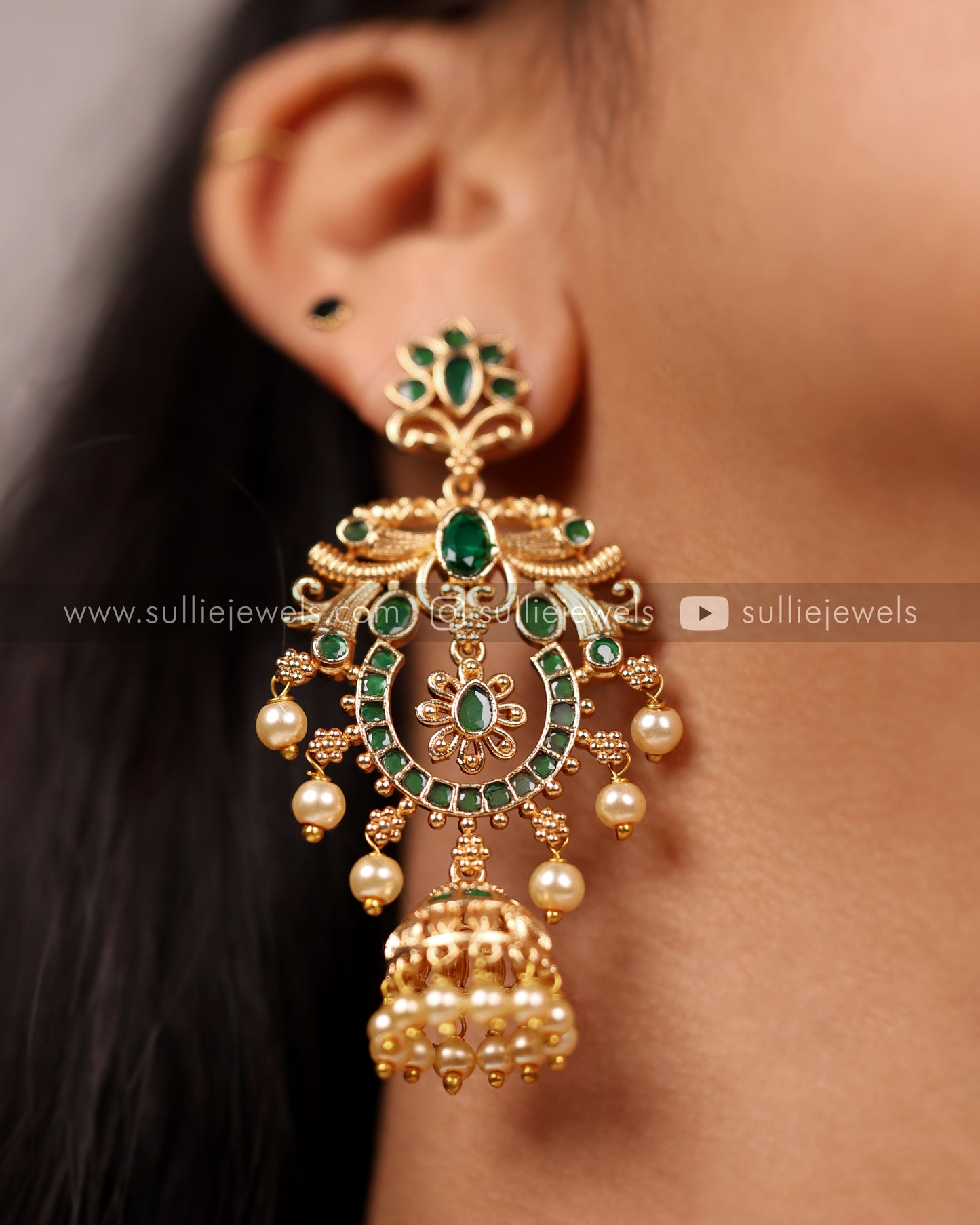 Chandbali Stone Earrings