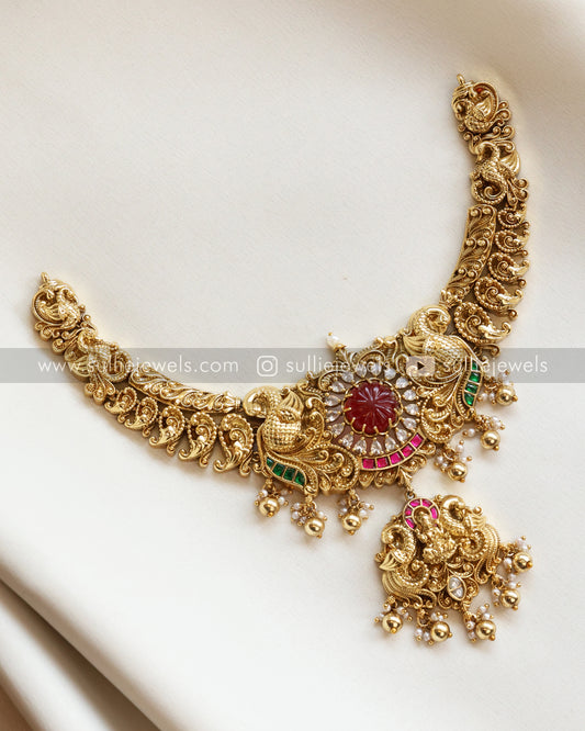 Lakshmi Designer Ruby Necklace with Earring