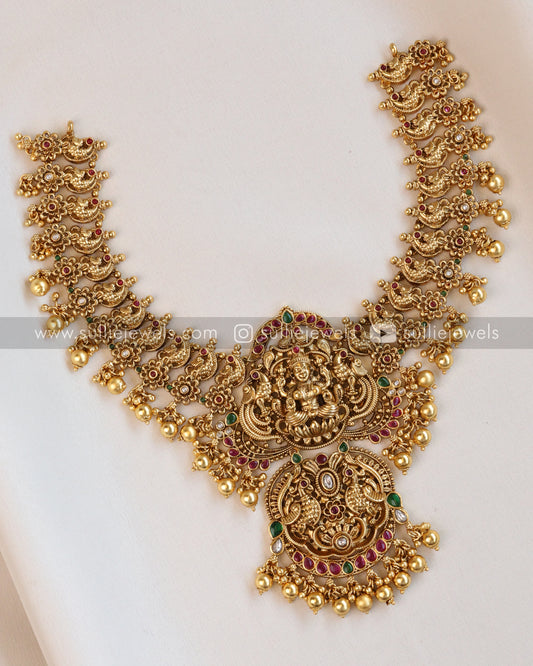 Lakshmi Premium Antique Bridal Necklace with Jhumka