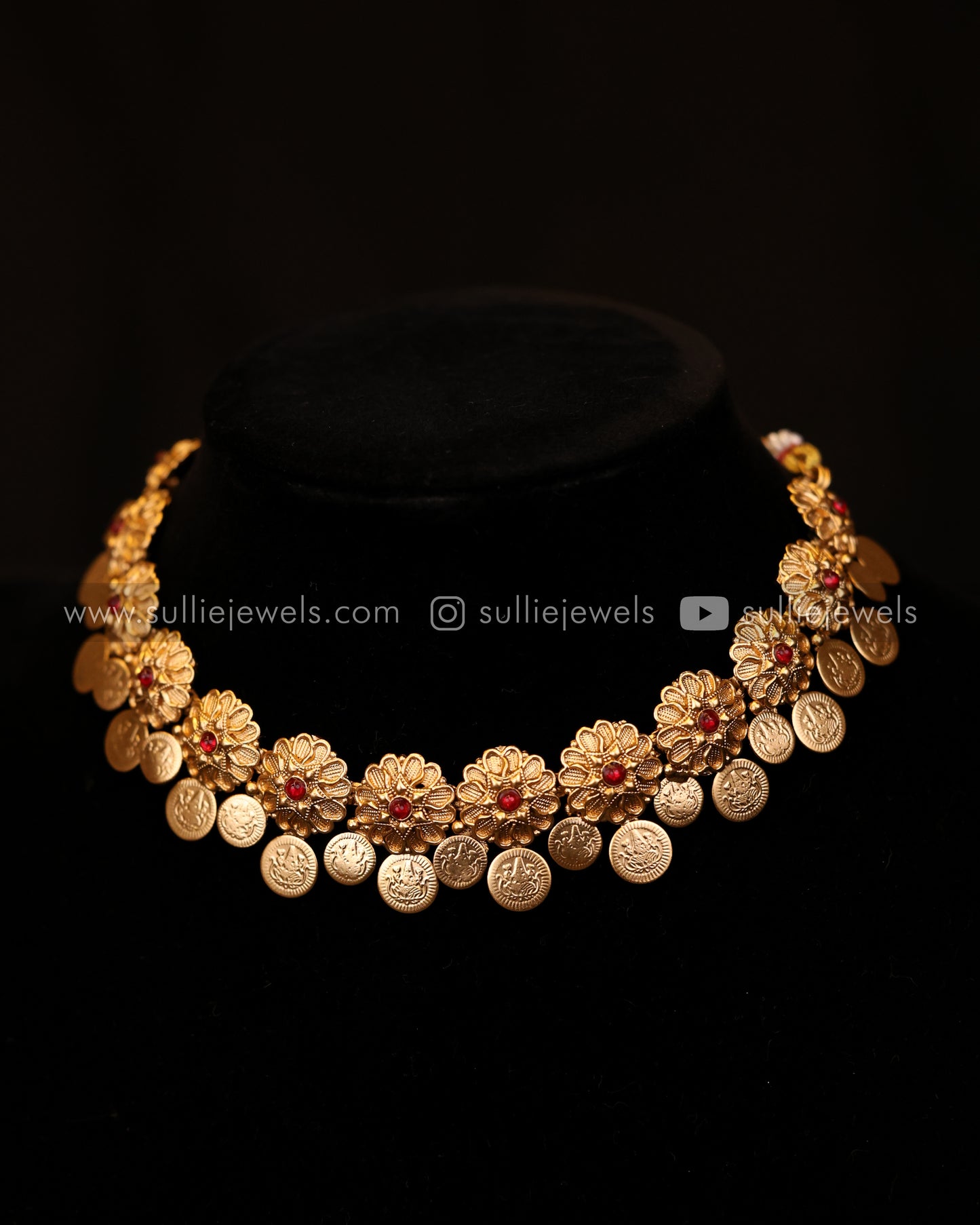 Flower Coin Necklace Set
