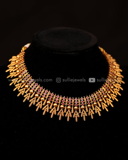 Golden Spike Necklace Set
