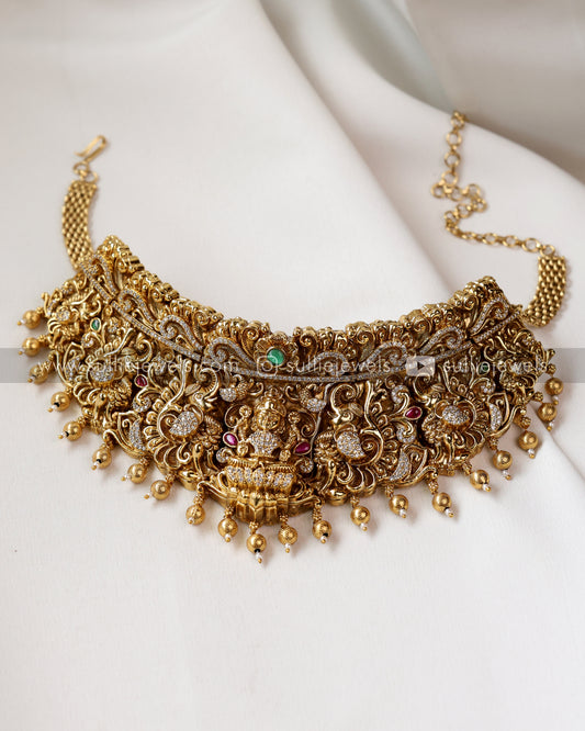 Premium Stone Lakshmi Bridal Choker with Earring