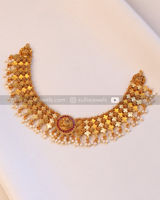 Lakshmi Ruby Sparkle Necklace with Jhumka