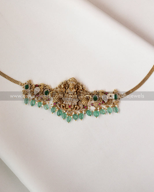 Premium Nagas Choker ( mint beads ) with Earrings