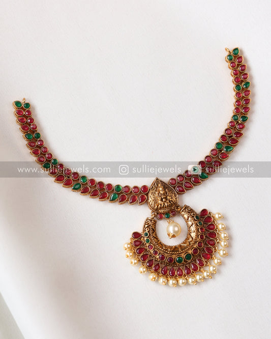 Goddess Stone Necklace with Jhumka