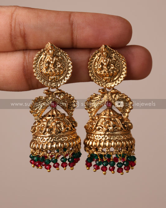 Lakshmi Gold Multicolour Jhumka