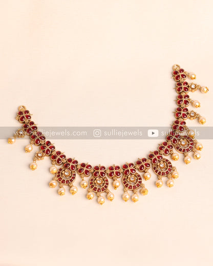 Ruby Kemp Stone Necklace with Stud