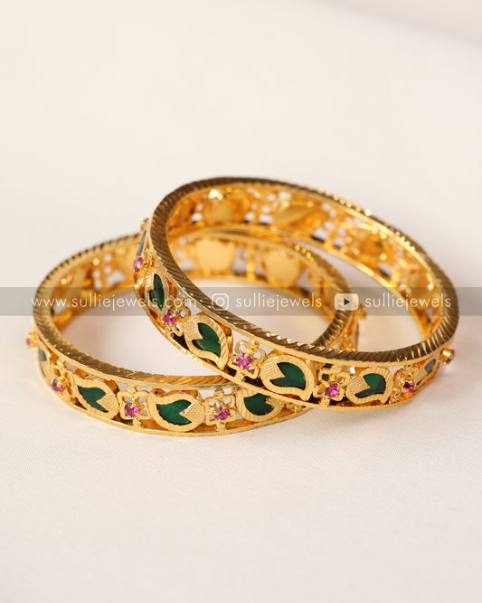 Palakka Gold Plated Bangle ( 1 piece )