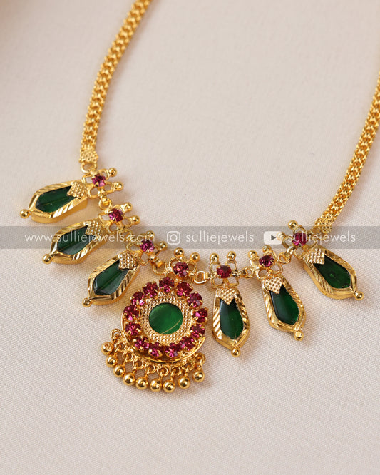 Palakka Gold Plated Chain with Studs