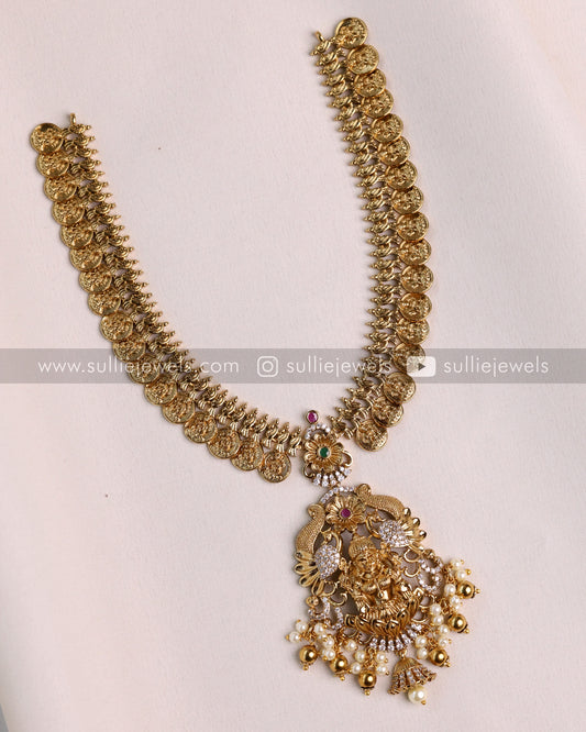 Lakshmi Coin Necklace with Jhumka