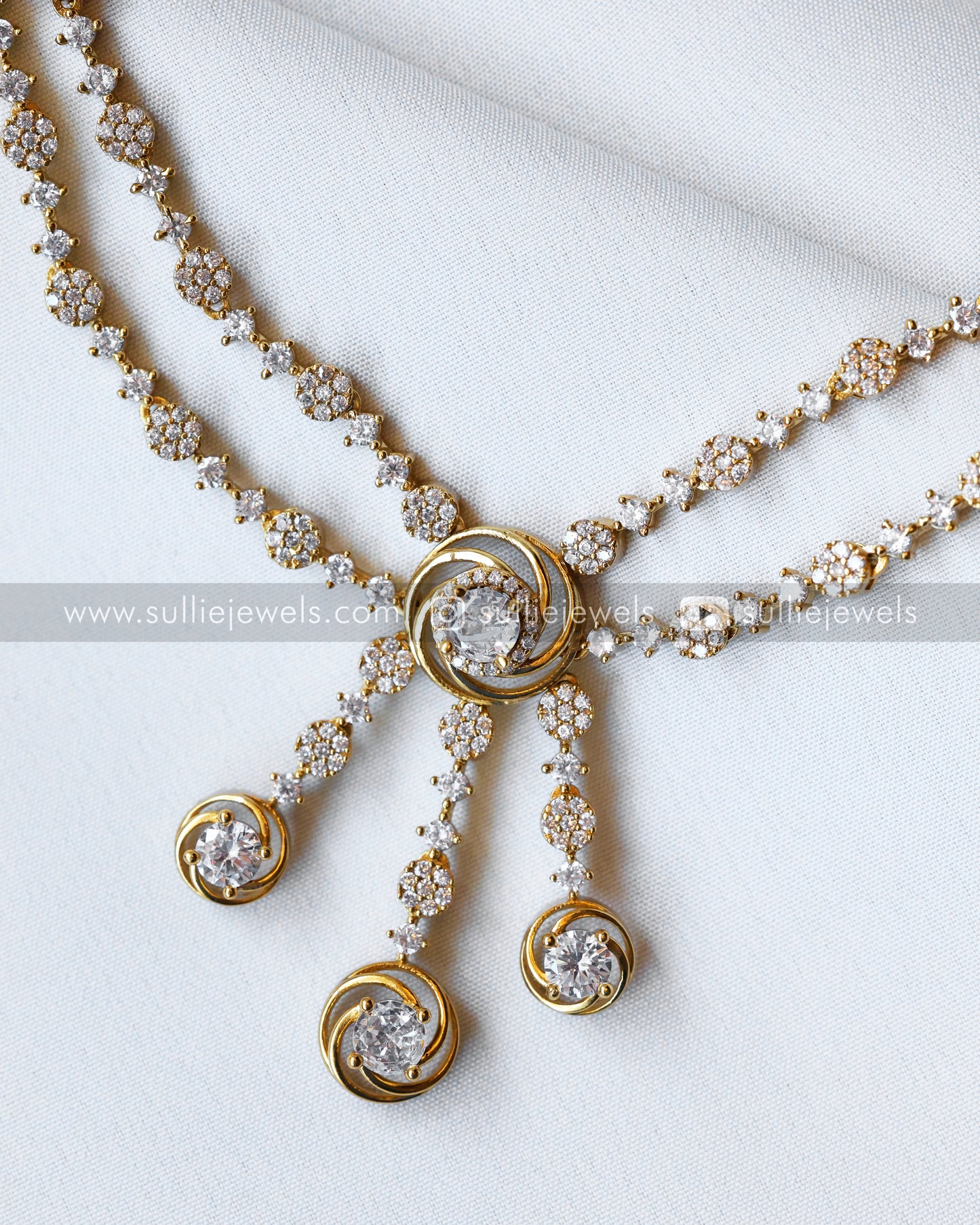 Designer Diamond Necklace with Earrings