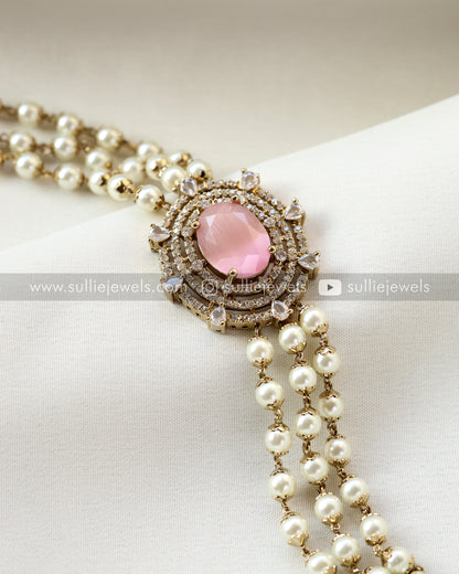 Stone Victorian Pearl Choker with Studs
