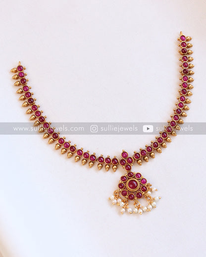 Ruby Kemp Necklace with Earring