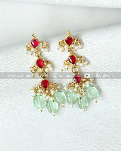 Pearl Kundan Necklace with Earring