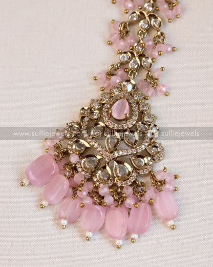 Victorian Tikka with Pastel Pink Beads