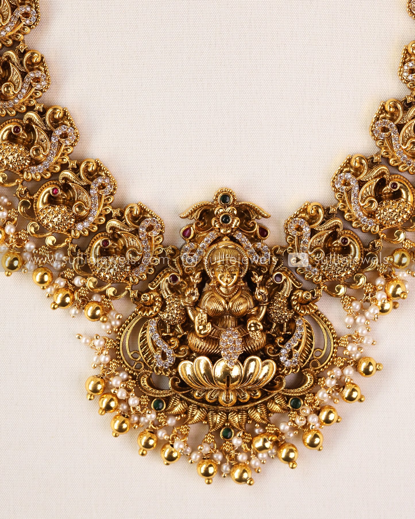 Premium Antique Lakshmi Haram with Earrings