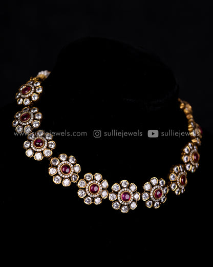Victorian Premium Flower Necklace Set