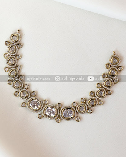 Victorian Stone Necklace with Earring