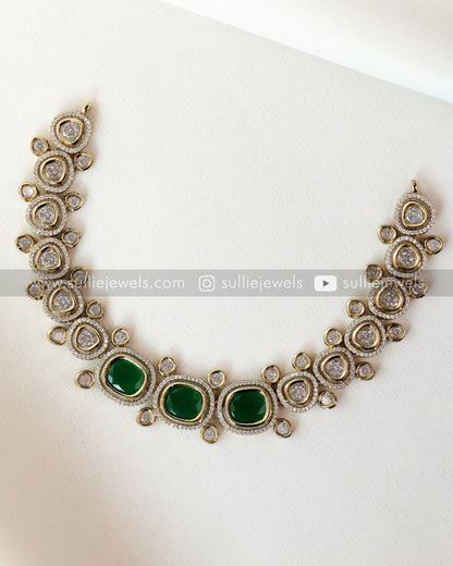 Victorian Stone Necklace with Earring