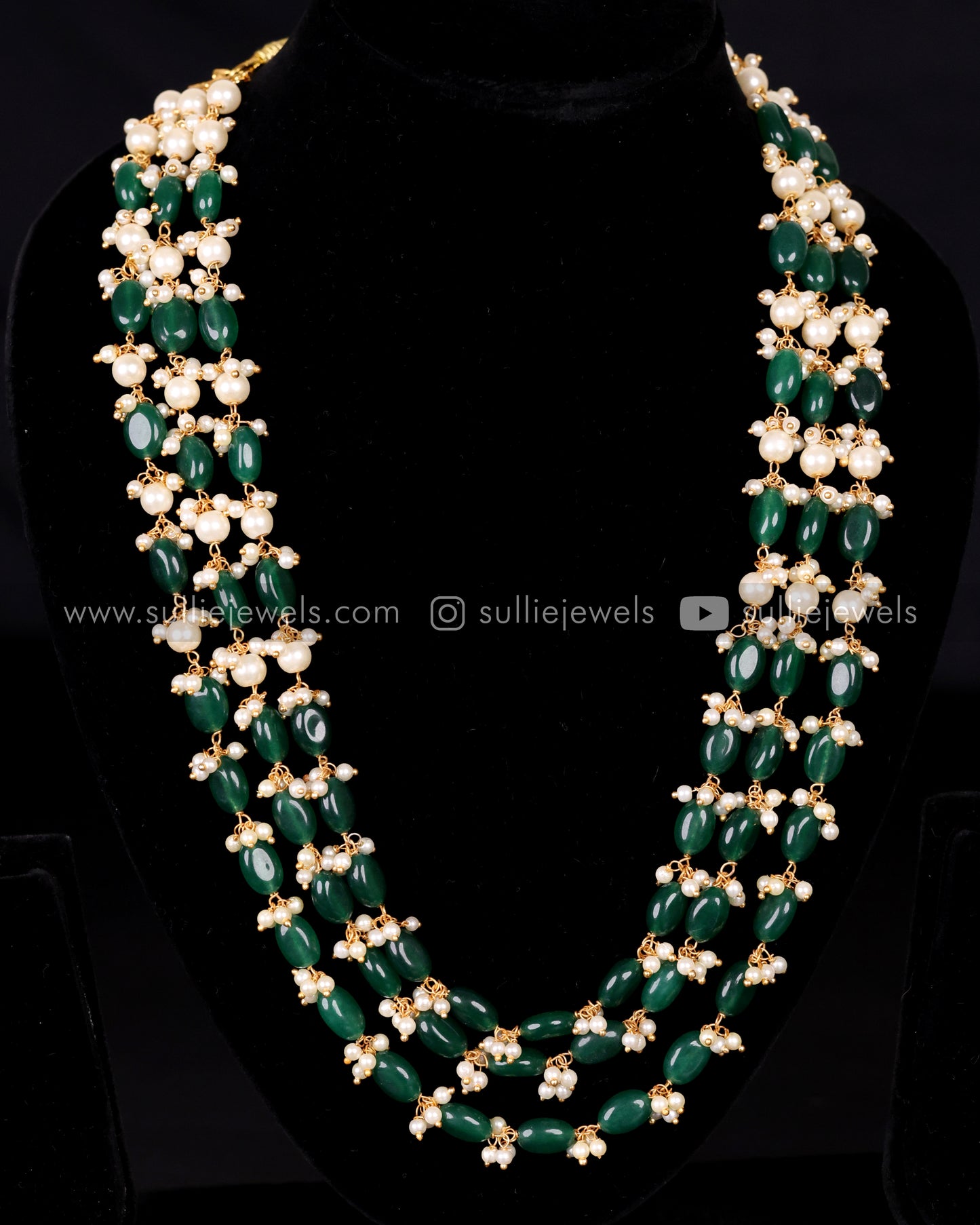 Premium Real Stone Layered Necklace Set