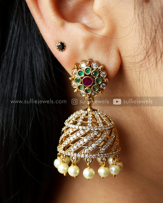 Premium Multicolour AD Jhumka