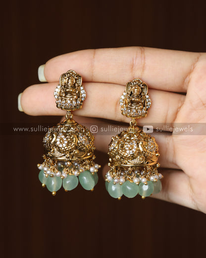 Premium Nagas Bridal Set - Mint Beads ( 3 piece )