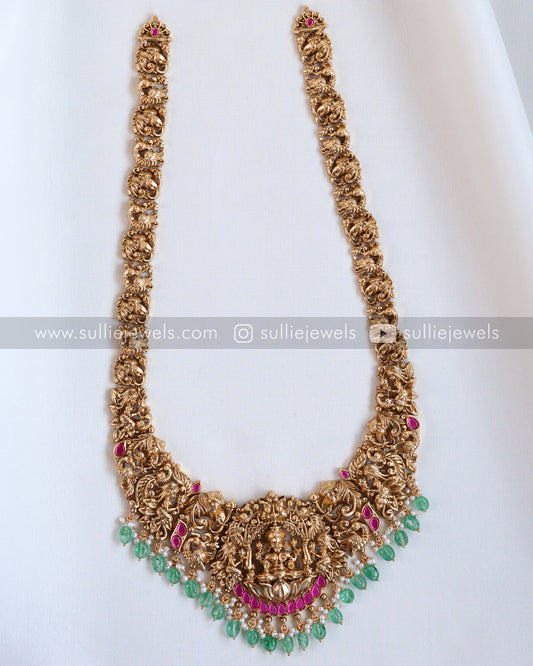 Lakshmi Premium Long Chain/Haaram ( Mint Beads ) with Jhumka