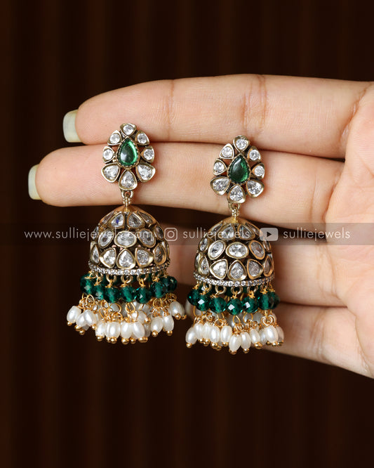 Victorian Green Jhumka