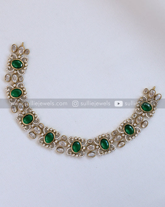 Victorian Emerald Necklace with Earring