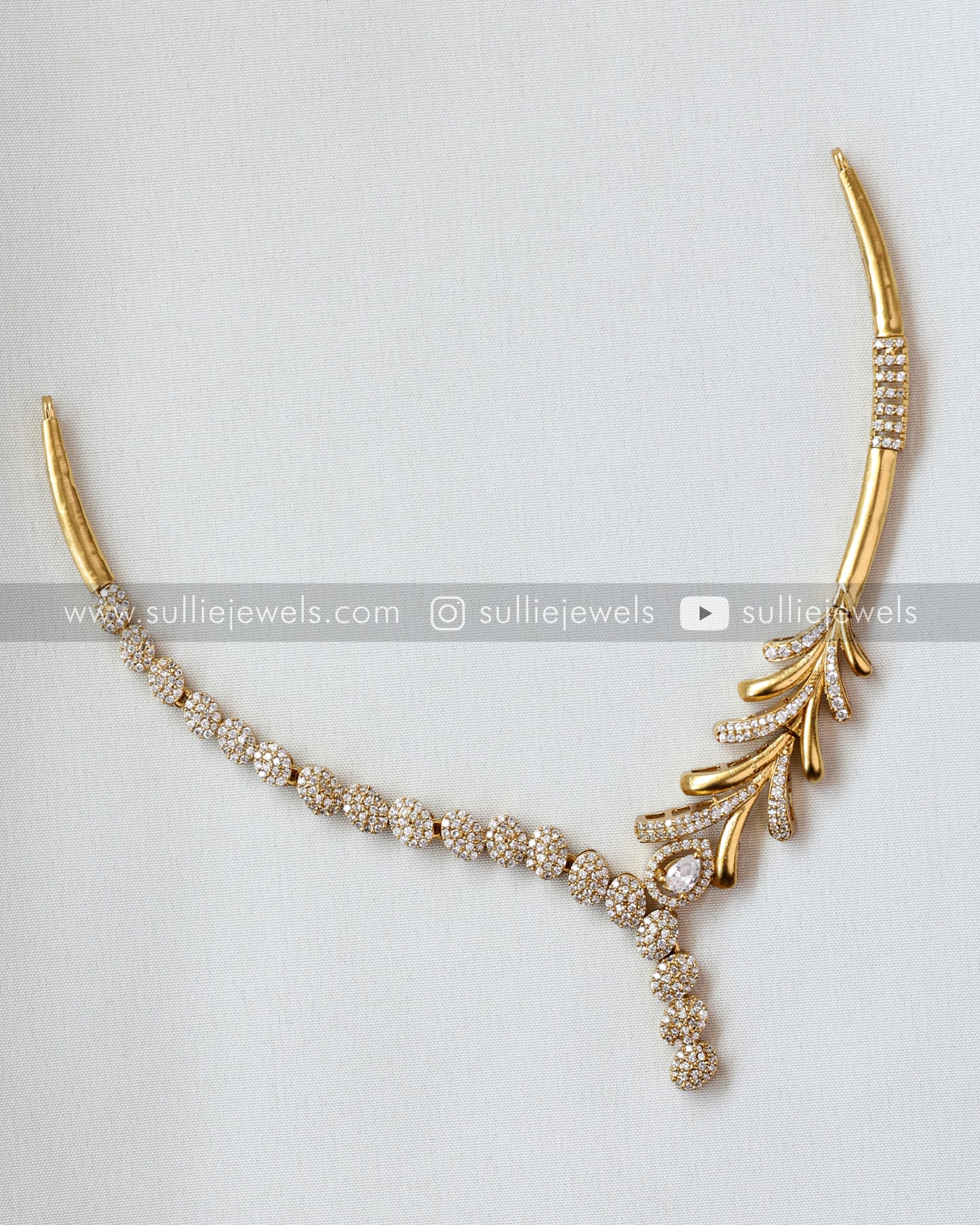 Diamond Lookalike Designer Necklace with Studs