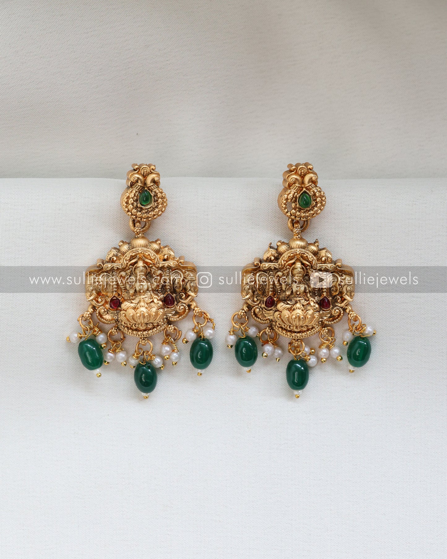 Lakshmi Bridal Green Beads Combo ( 3 piece )