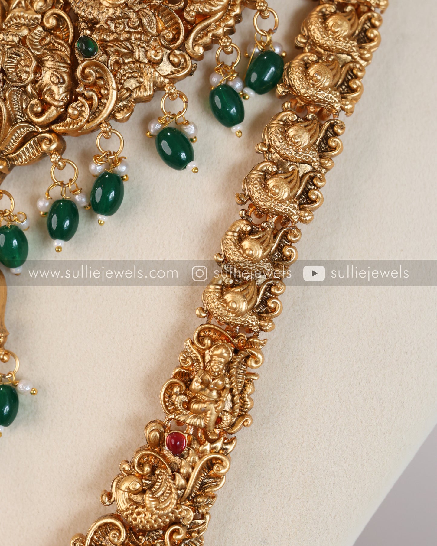 Lakshmi Bridal Green Beads Combo ( 3 piece )