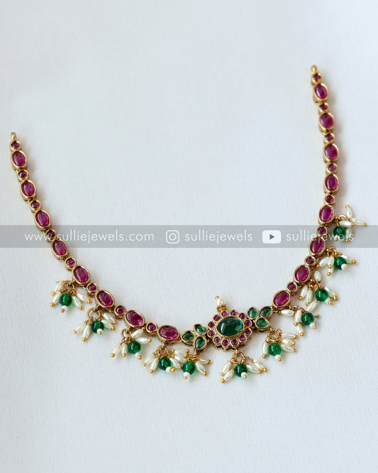 Multicolour Kemp Necklace with Earrings