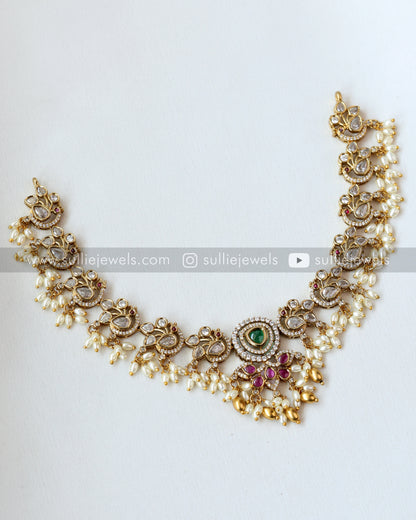 Guttapusalu Diamond Necklace with Earring