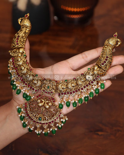 Premium Peacock Necklace with Jhumka