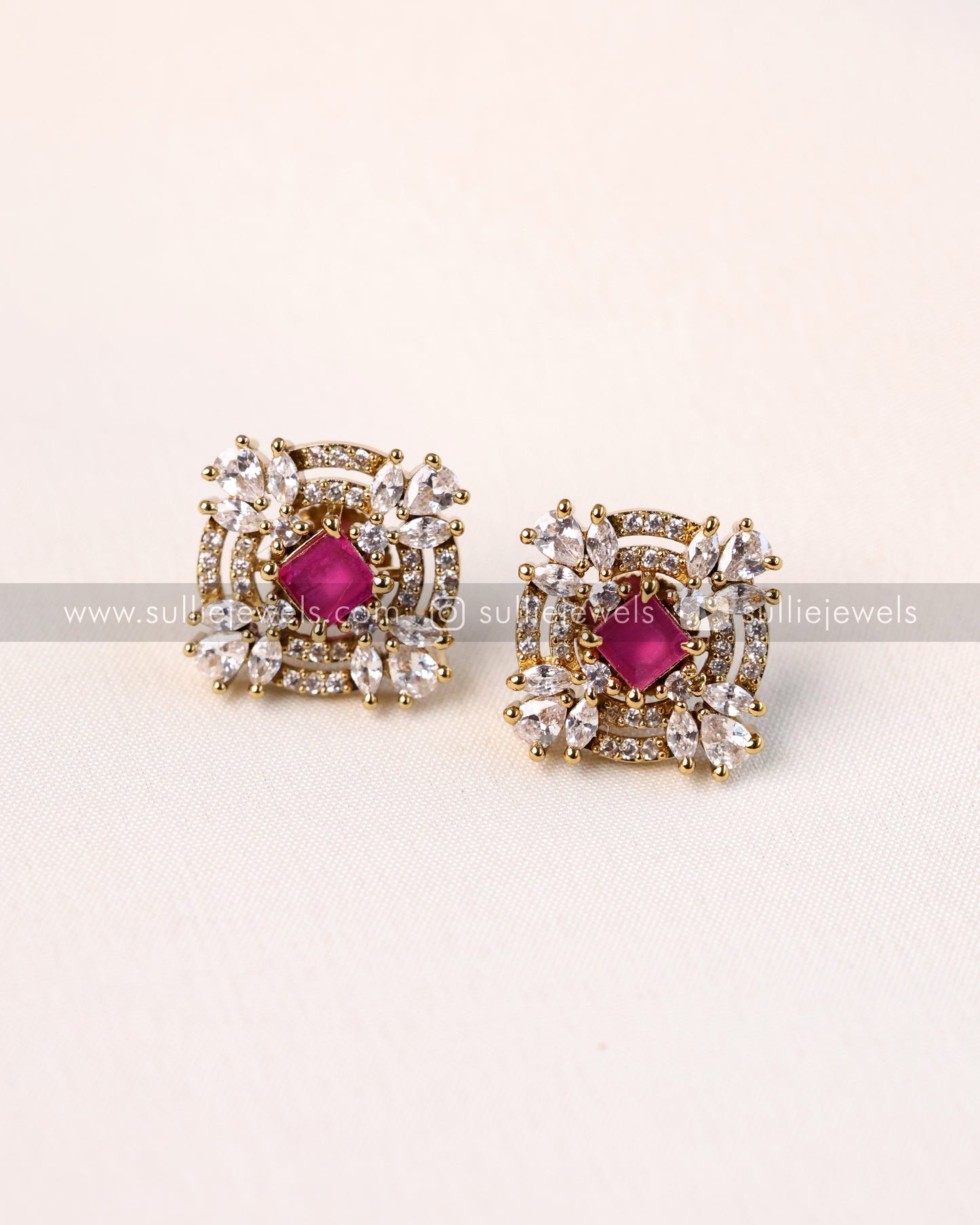 Premium Square Stone Earring