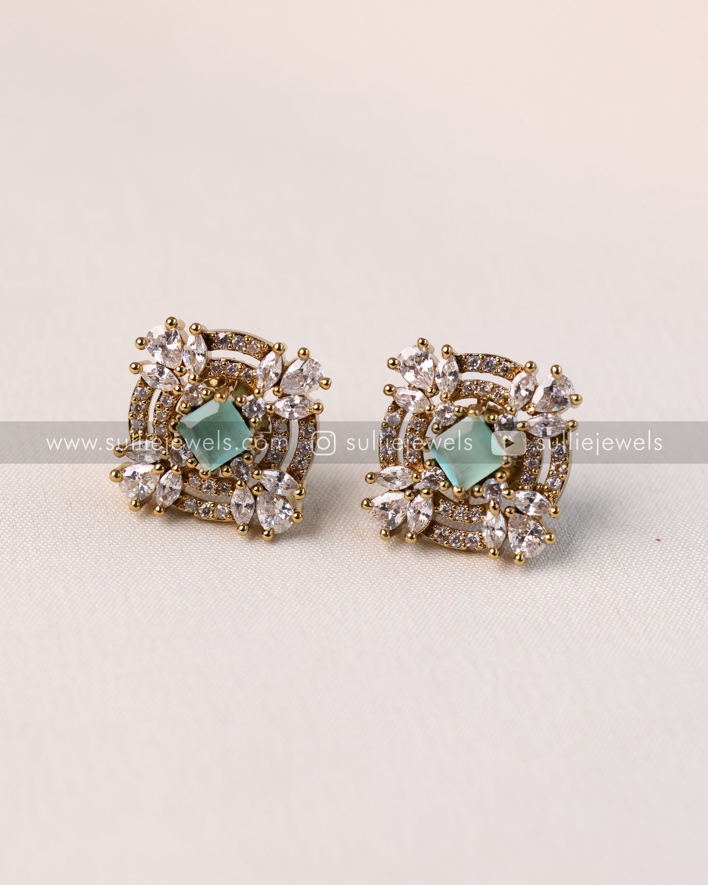 Premium Square Stone Earring