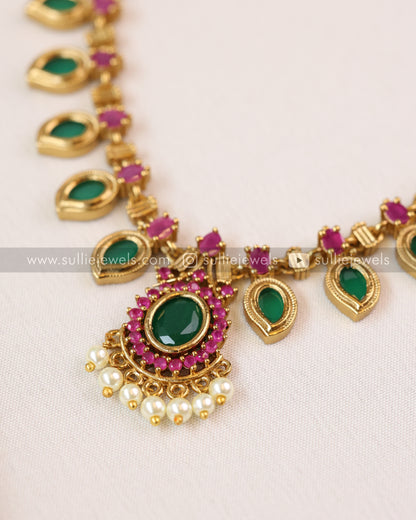 Palakka Long Chain/Maala with Earring