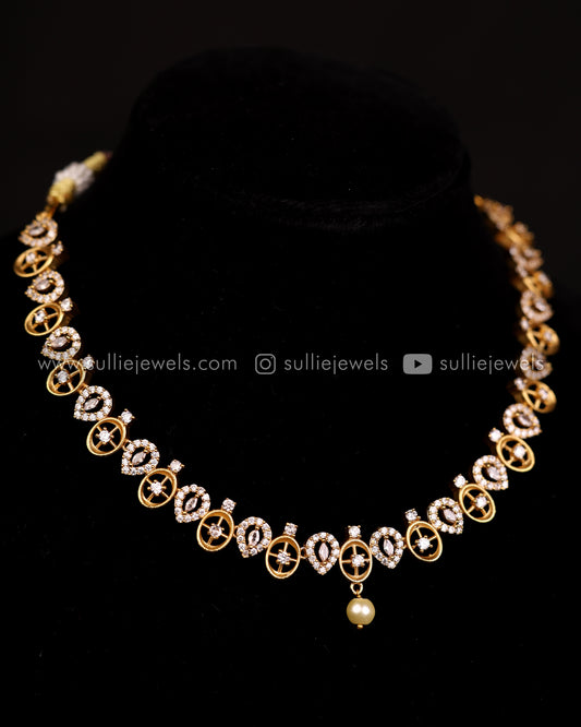 Diamond Lookalike Necklace Set