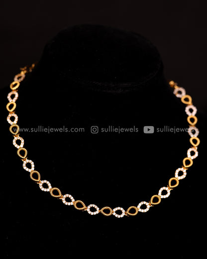 AD Necklace in Gold Finish Set