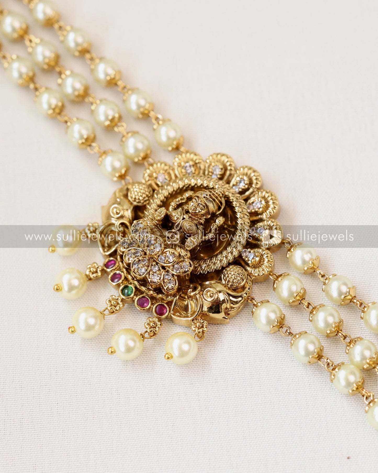 Lakshmi Pearl Choker with Jhumka