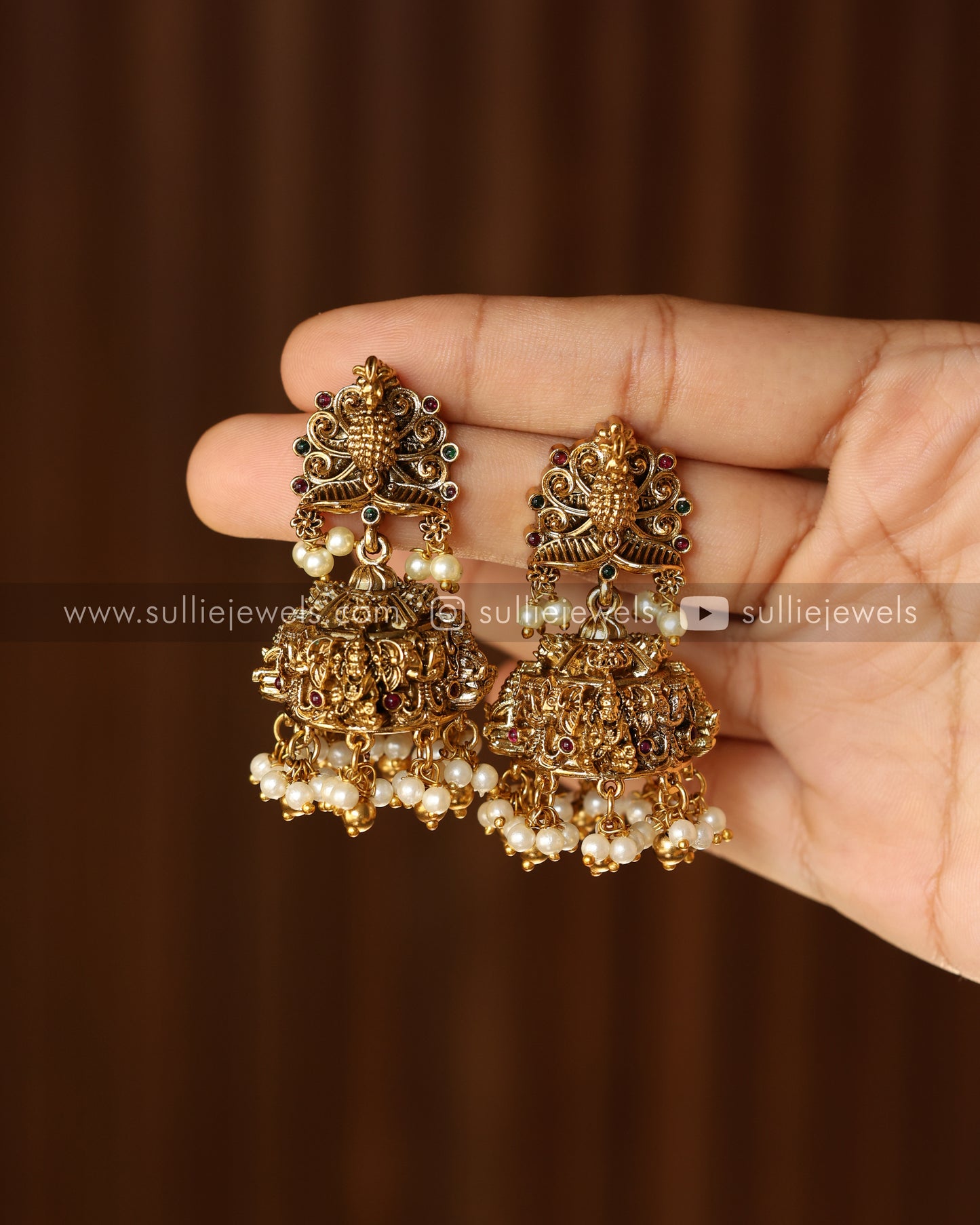 Antique Premium Goddess Haram with Earring