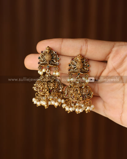 Antique Premium Goddess Haram with Earring