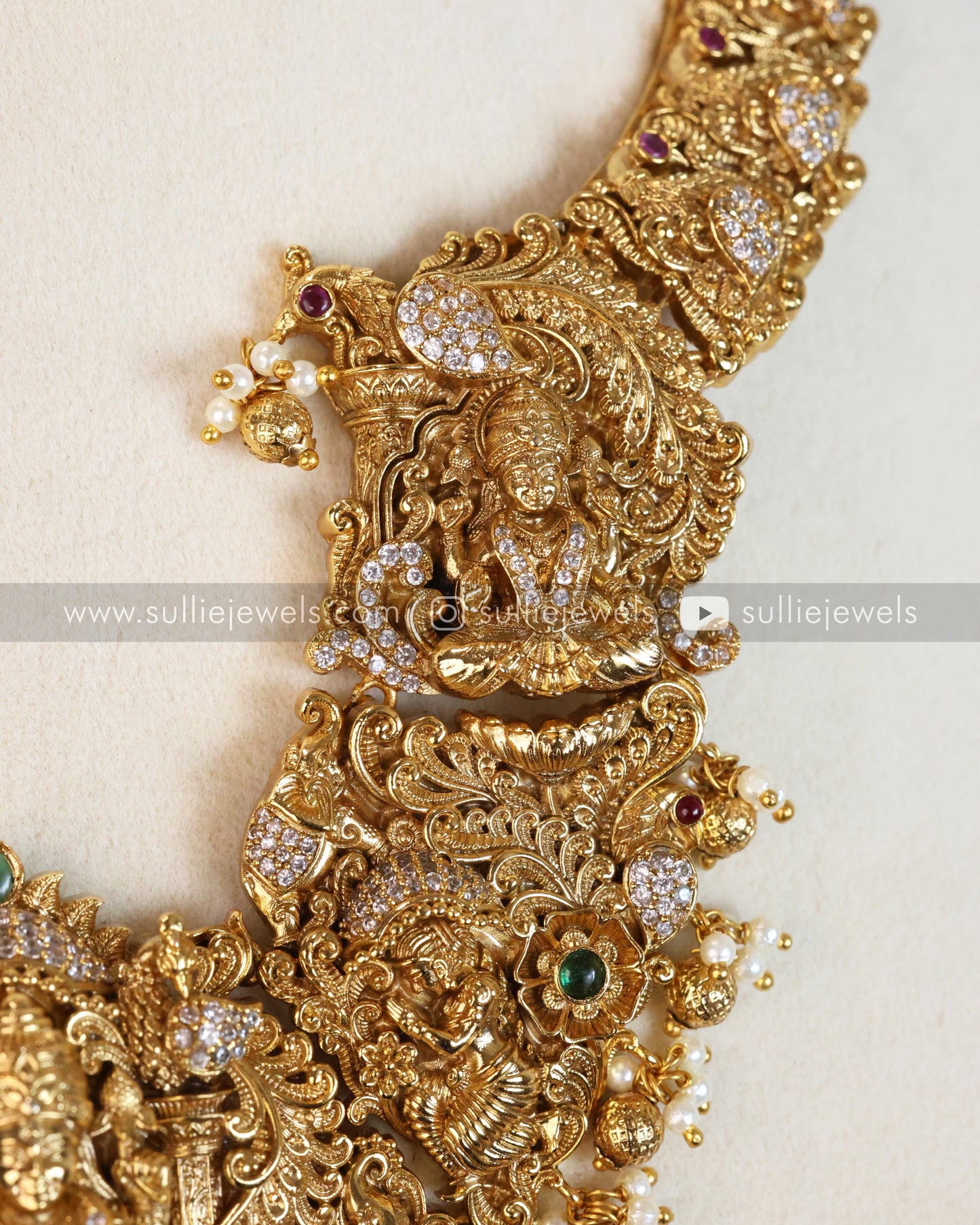 Premium Lakshmi AD Necklace with Earring