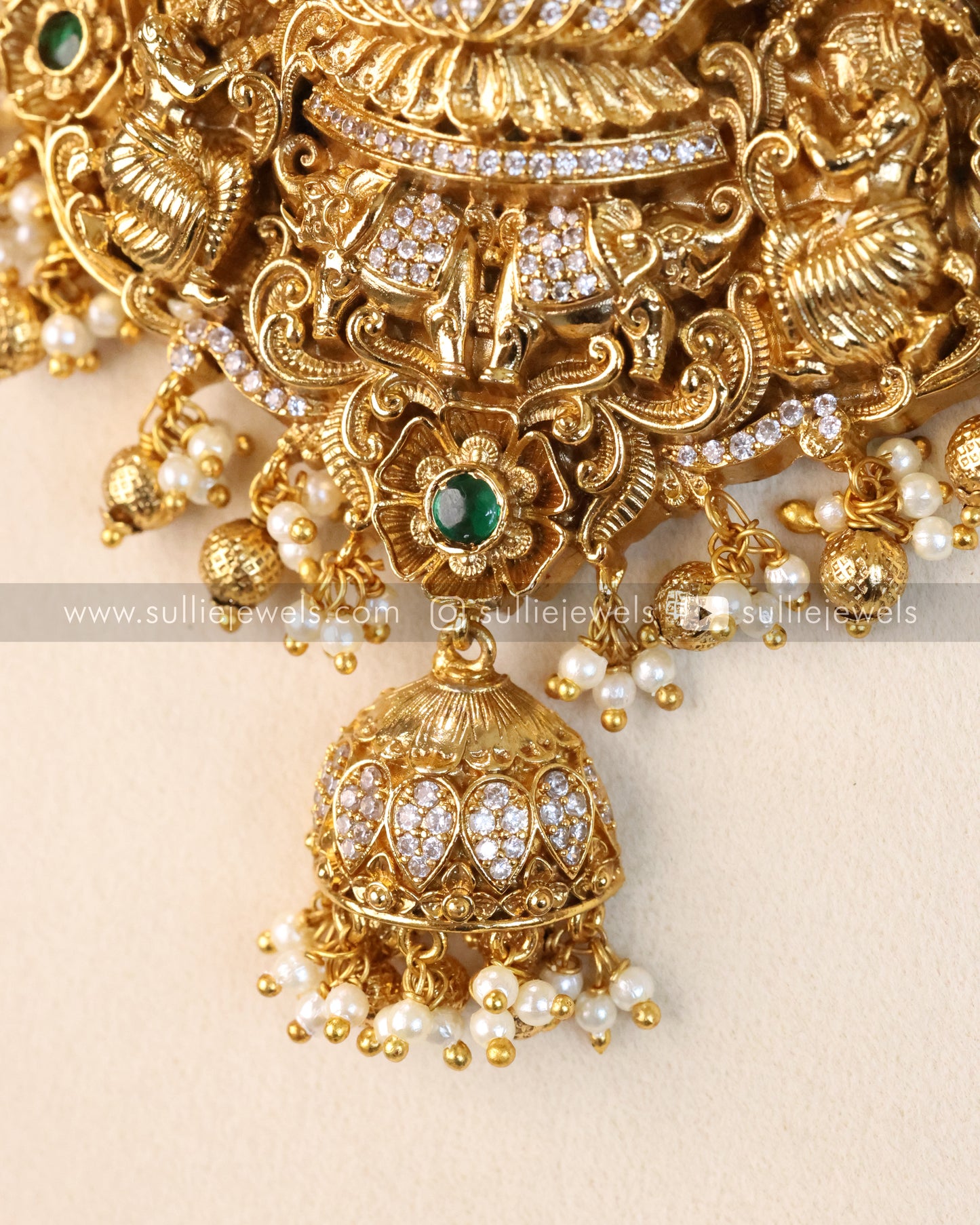 Premium Lakshmi AD Necklace with Earring