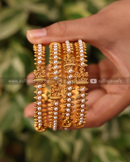 Pearl Lakshmi Bangle Set of 4