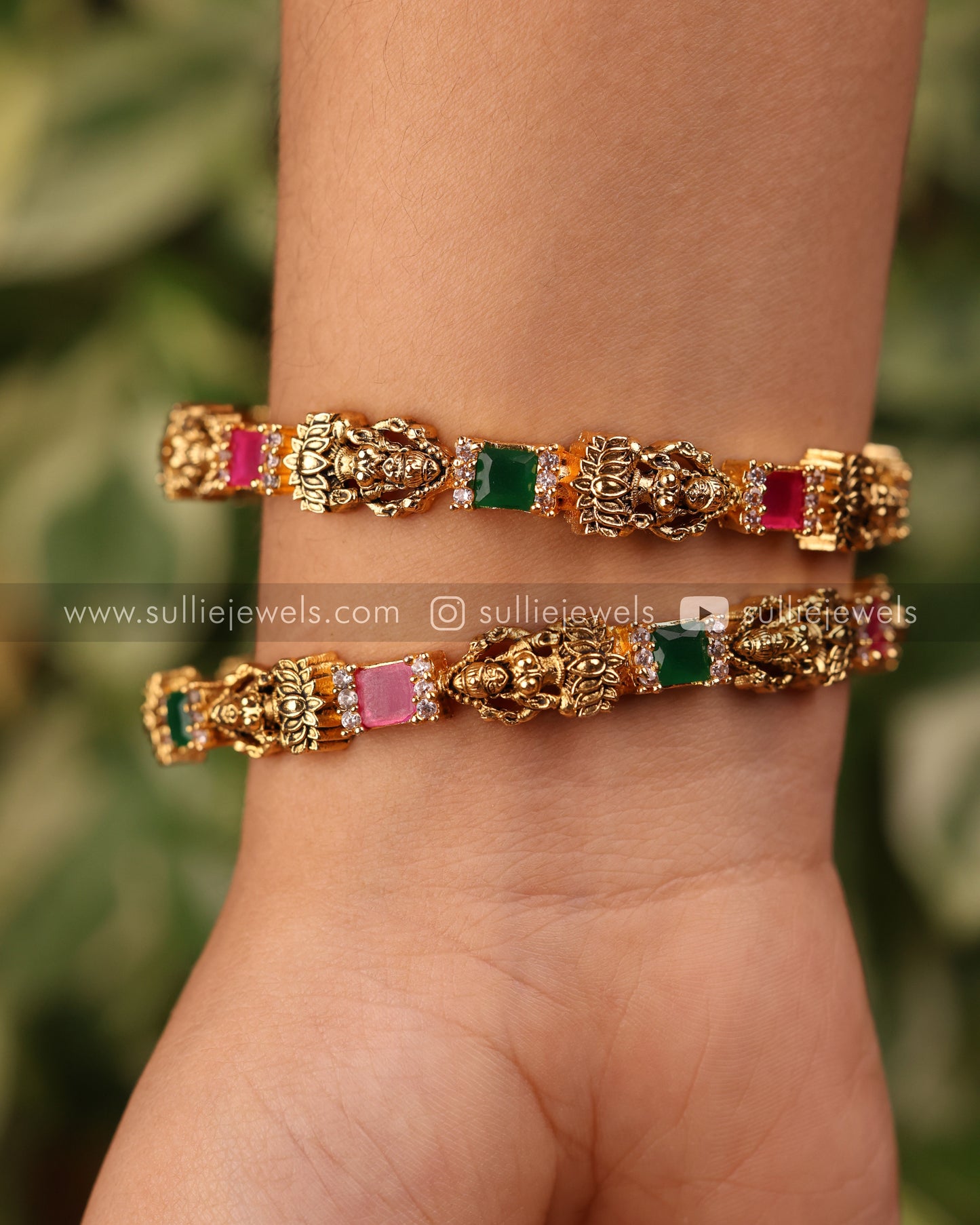 Lakshmi Stone Bangle Set of 2