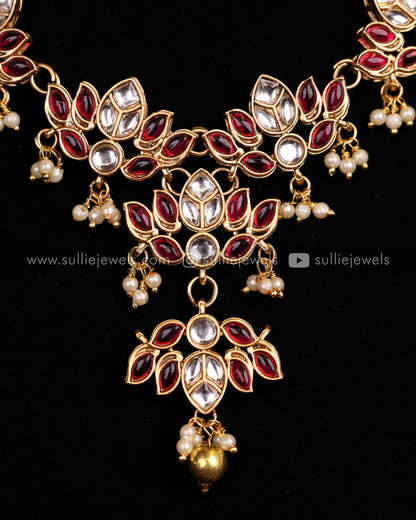 Lotus Pearl Necklace Set
